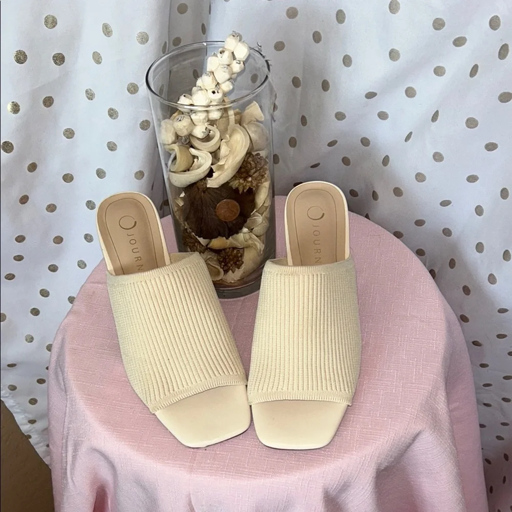 Journee Collection Women's Beige Mules - Picture 1 of 12